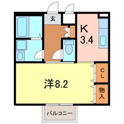 パストラル高棚の物件間取画像